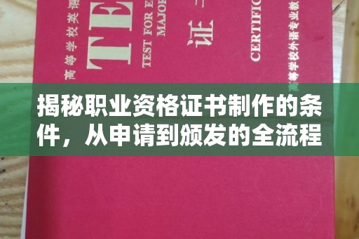 双牌揭秘职业资格证书制作的条件，从申请到颁发的全流程解析